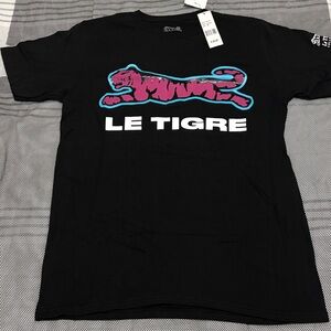 Le Tigre Black Tee with Pink and Blue Tiger Brand New